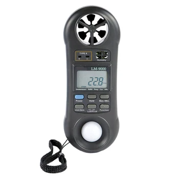 Измеритель качества окружающей среды LM-9000, скорости ветра, объема воздуха и гигрометра