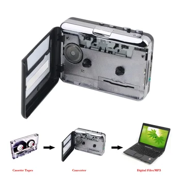 Кассетный проигрыватель, конвертер USB-кассеты в MP3, Аудиоплеер для записи звука, Кассетный магнитофон