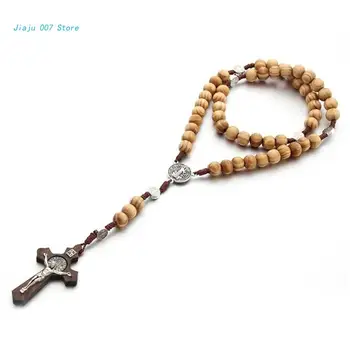 Католические ожерелья с четками C9GA, подвеска с распятием, христианская молитва, религиозные украшения, подарок для мужчин и женщин