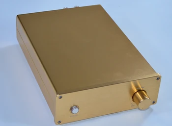 Классический усилитель мощности HiFi LM1875 золотистого цвета с регулятором громкости усилитель 20 Вт * 2