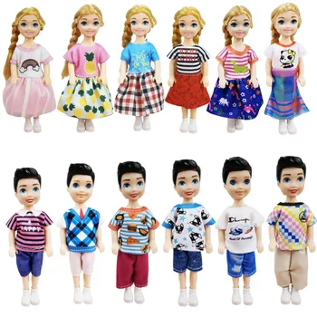 Летняя одежда для кукол мальчиков и девочек, шорты с коротким рукавом, юбка Подходит для 11,8-дюймовых кукол Barbies 1/6 BJD, дюймовые куклы Barbies Daily Casual