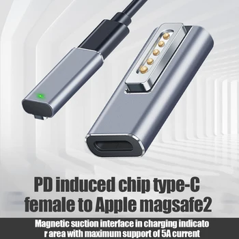 Магнитный USB-адаптер Type C для Apple Magsafe 2 в 1 MacBook Pro с разъемом USB C для быстрой зарядки на 60 Вт с магнитным разъемом