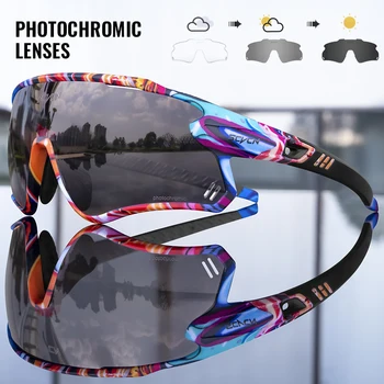 Мужские фотохромные велосипедные солнцезащитные очки UV400, очки для велоспорта, MTB, женские походные очки, спортивные велосипедные очки, очки UV400