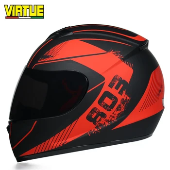 Мужской мотоциклетный шлем, полная маска, материал ABS, мотоцикл
