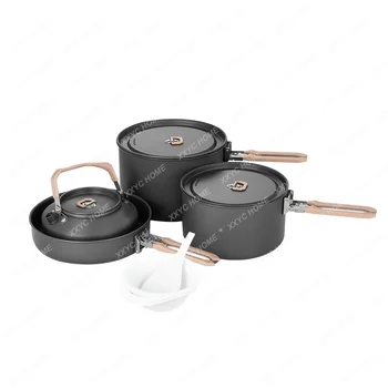 Набор кастрюль для кемпинга Fire Maple Feast 4 Special Edition, Портативная складная кастрюля для приготовления пищи на открытом воздухе с чайником объемом 0,8 л