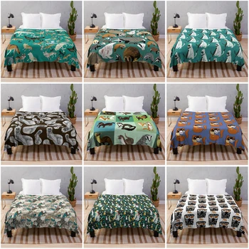 Накройте одеялами Покрывало для дивана коралиновое флисовое одеяло охлаждающее одеяло изготовленные на заказ декоративные постельные одеяла Плед собака милый пляж