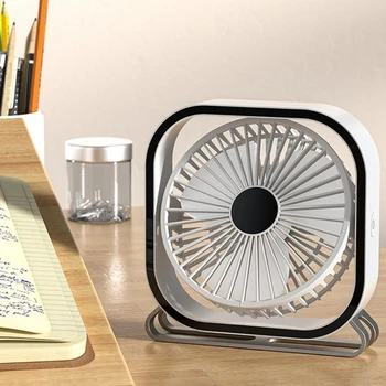Настольный вентилятор Маленький настольный вентилятор с сильным потоком воздуха Тихий портативный вентилятор с 3 регулировками скорости K1KF