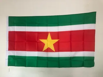 Национальный декоративный баннер с флагом Суринама 90x150 см