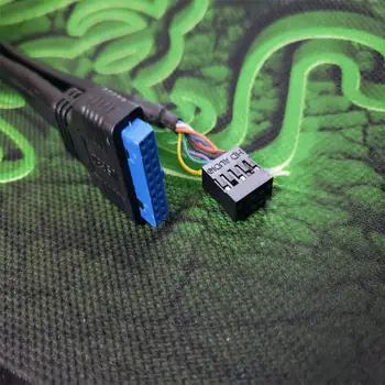 Небольшой USB-дефлекторный кабель Черный USB-кабель Прочный практичный USB 3.0 Кабель-адаптер для переднего шасси