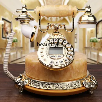 Нефрит Античный Телефон Американских Домохозяйств, Зафиксированного Кабинет Стационарного Старомодный, Античный Телефон