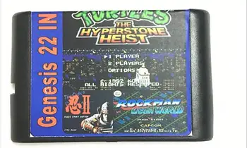 Новейший игровой картридж 22 в 1 с 16-битной игровой картой MD для Sega Mega Drive для Sega Genesis
