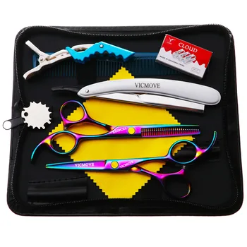 Ножницы для волос 5.5 6.0 Профессиональные парикмахерские ножницы Для филировки Парикмахерских ножниц Набор ножниц для стрижки волос 440C Японская сталь