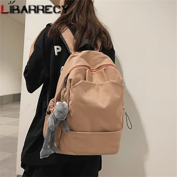 Однотонный Высококачественный нейлоновый женский рюкзак, Новый молодежный рюкзак для ноутбука большой емкости, Модные женские студенческие сумки Bolso Mujer
