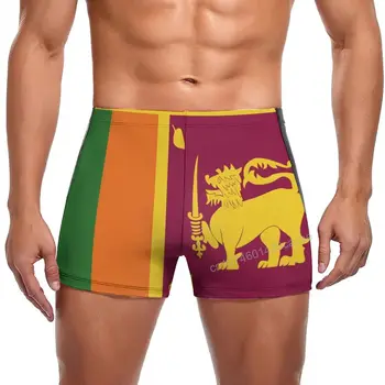 Плавки С флагом Шри-Ланки, Быстросохнущие Шорты Для мужчин, Пляжные шорты для плавания, летний подарок