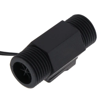 Пластиковый Магнитный датчик контроля расхода воды FS-131 0,75-5 Л/мин, водонепроницаемый, черный