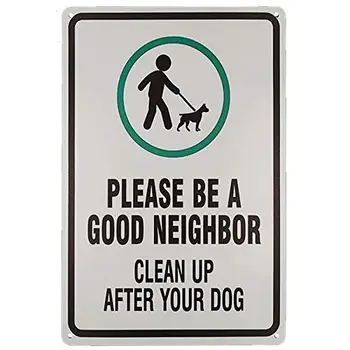 Пожалуйста, будь хорошим соседом, убери за своей собакой Таблички с винтажным забавным графическим металлическим Жестяным знаком
