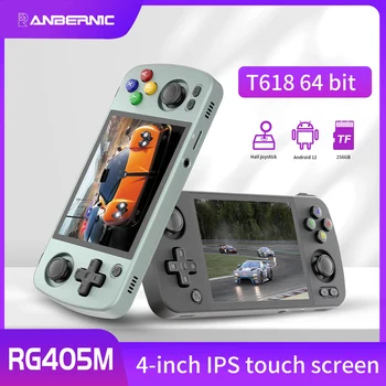 Портативная игровая консоль ANBERNIC RG405M с 4-дюймовым сенсорным IPS экраном T618 с ЧПУ / алюминиевым сплавом Android 12 Портативный ретро-плеер 3000 + игр