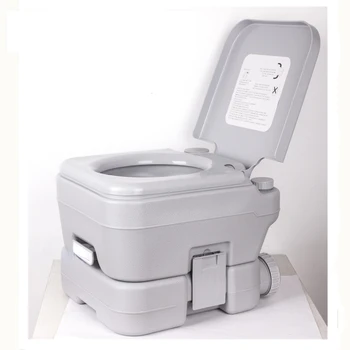 Портативный туалет объемом 10 л для больничного и домашнего использования, съемный удобный пластиковый туалет для ванной комнаты