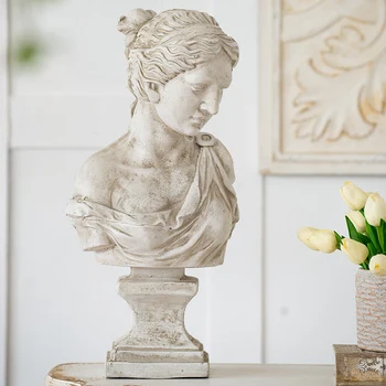 Скульптура головы Венеры из смолы в скандинавском стиле в стиле ретро Модель гостиной Прихожая Мебель для дома