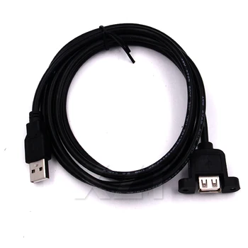Удлинительный кабель AT USB 2.0 шнур-адаптер для компьютера 0,3 М, 5 М, 1 м, 1,5 м От мужчины к женщине с разъемом для крепления на панели с винтовым отверстием