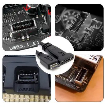 Удобный преобразователь материнской платы Plug Play USB3.1 Type-E в адаптер Type-C, Износостойкий адаптер материнской платы без драйверов