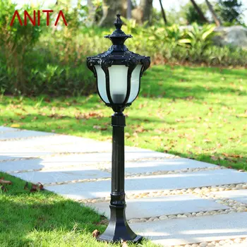 Уличный светильник для газона ANITA LED Ретро Садовый светильник Водонепроницаемый IP65 Домашний декор для внутреннего двора виллы