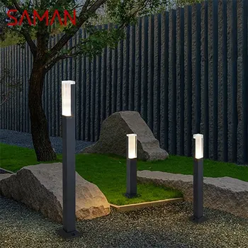 Уличный светодиодный светильник SAMAN для газона, алюминиевый Водонепроницаемый садовый светильник, креативный декоративный светильник для виллы Duplex Park