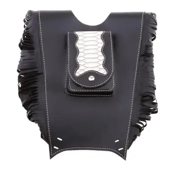 Черная сумка из искусственной кожи, универсальная панель крышки бака мотоцикла, водонепроницаемая
