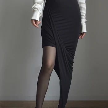 Юбка для женщин из модального джерси Natural Factors Shanghai, Однотонные юбки из эластичного спандекса, Цельный фаворит