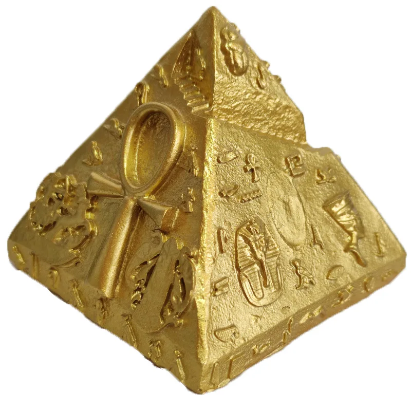 10шт Золотая модель здания Египетских пирамид, орнамент из смолы, интересная трехмерная лестница, украшение для дома, подарок для рукоделия 0